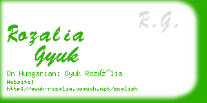 rozalia gyuk business card